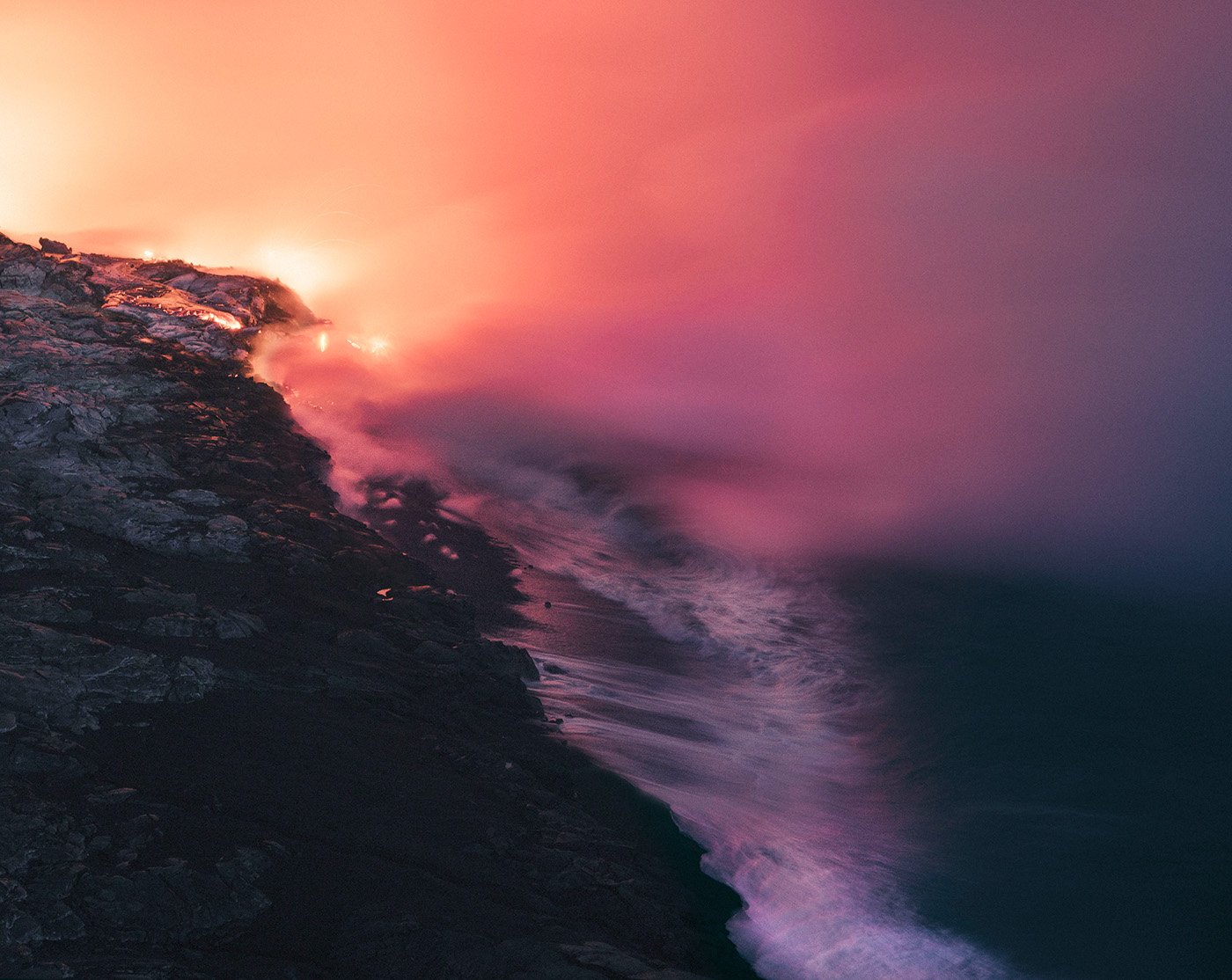 Science fiction landscape picture in world of surreal and ethereal beauty, made of endless colors and electric light, by reuben wu