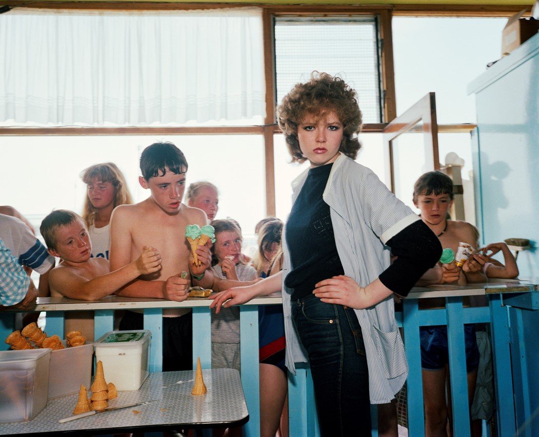 Color Photograph of a woman by Martin Parr - New Brighton England