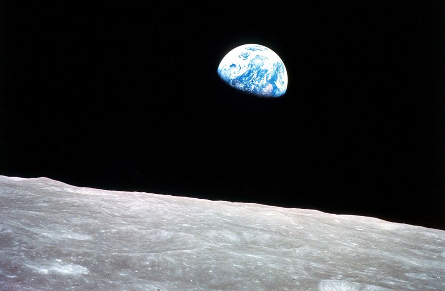 Earthrise, vue d'Apollo 8 William Anders, photographie de la NASA 1968