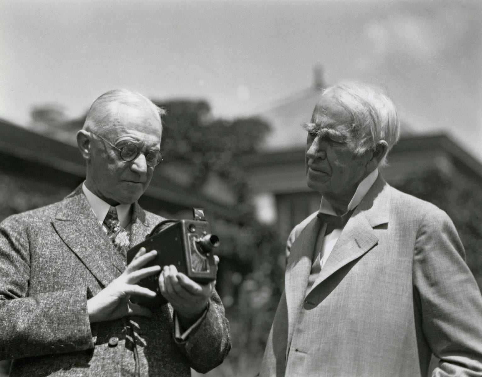 George Eastman and Thomas Edison at Eastman’s house in Rochester, New York, 1928