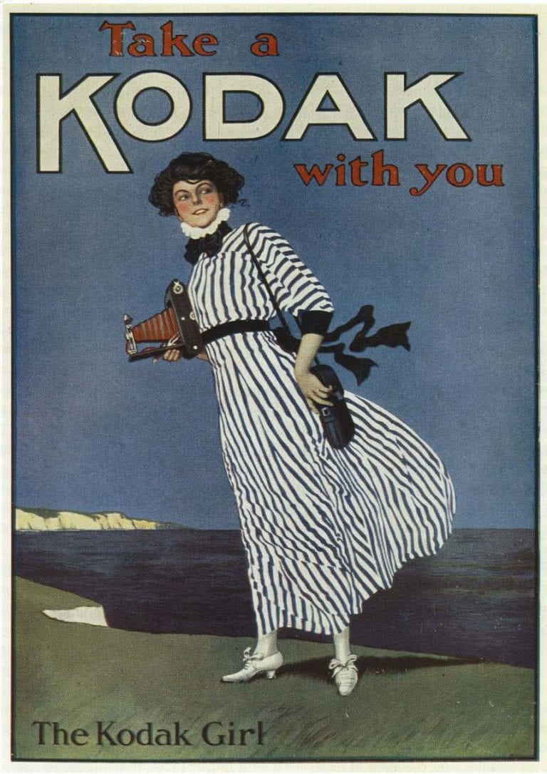 ‘The Kodak Girl’- an iconic Kodak advertisement from 1893 © Courtesy of Kodak Archives