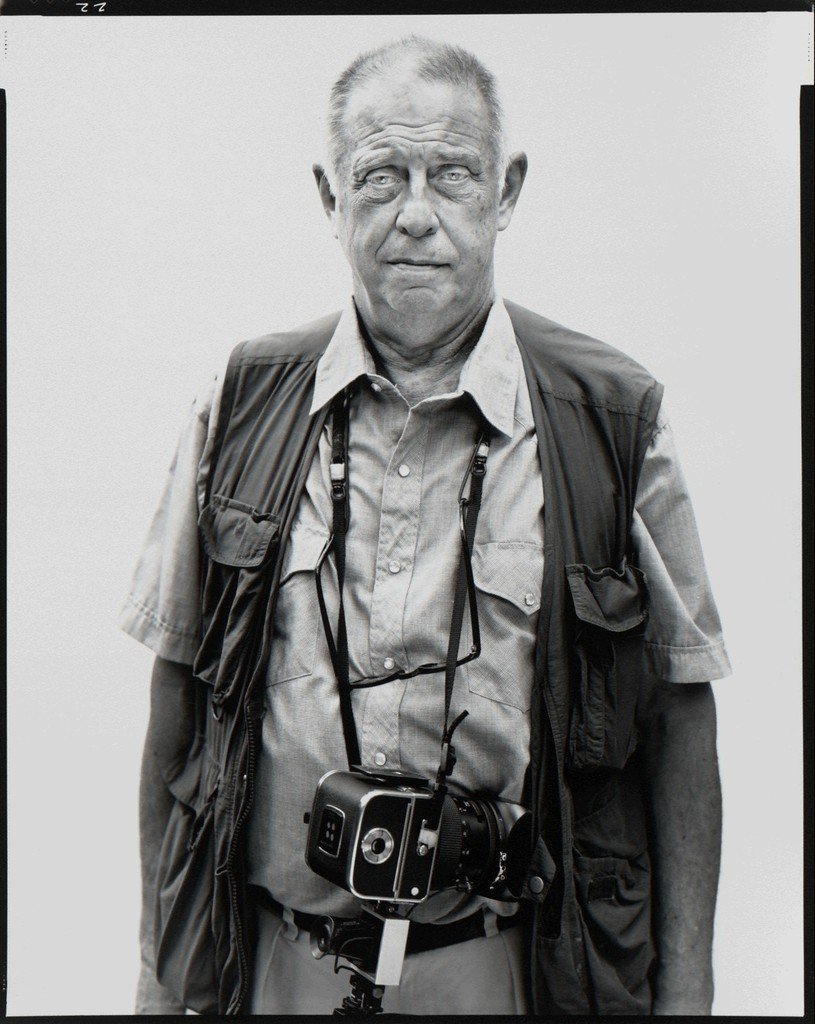 Legendary photographer Lee Friedlander with his Hasselblad, New York, 2002 © Richard Avedon