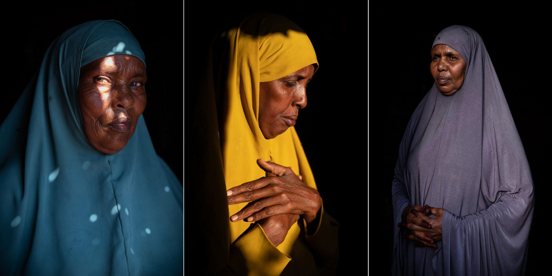 Portrait color photograph of 3 women by Nichole Sobecki, Somaliland, Somalia