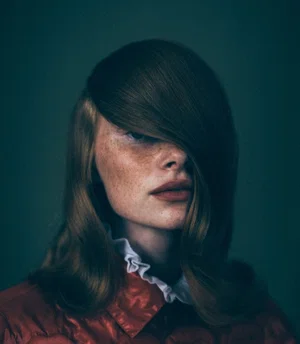 Color film portrait photograph of a young woman by Michelle Marshall