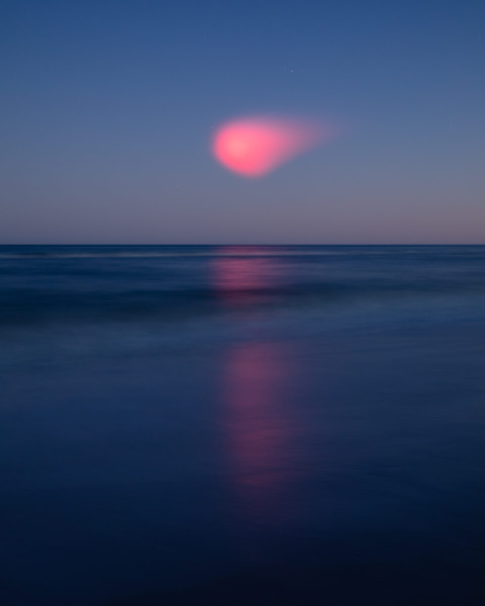large format color landscape photograph of the ocean and sunset by Jason Chan