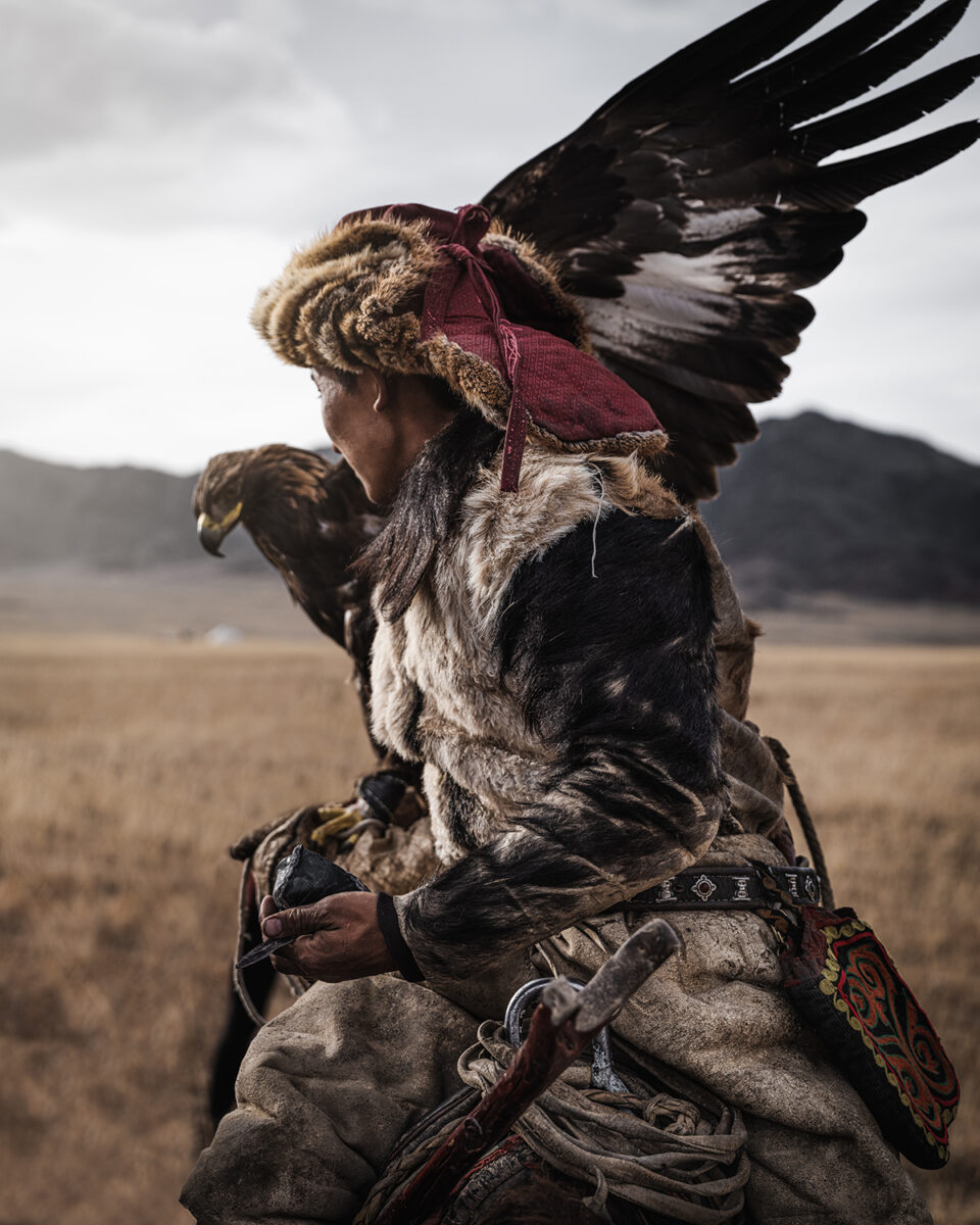 Portrait of a Mongolian Eagle Hunter by Tom Tautz