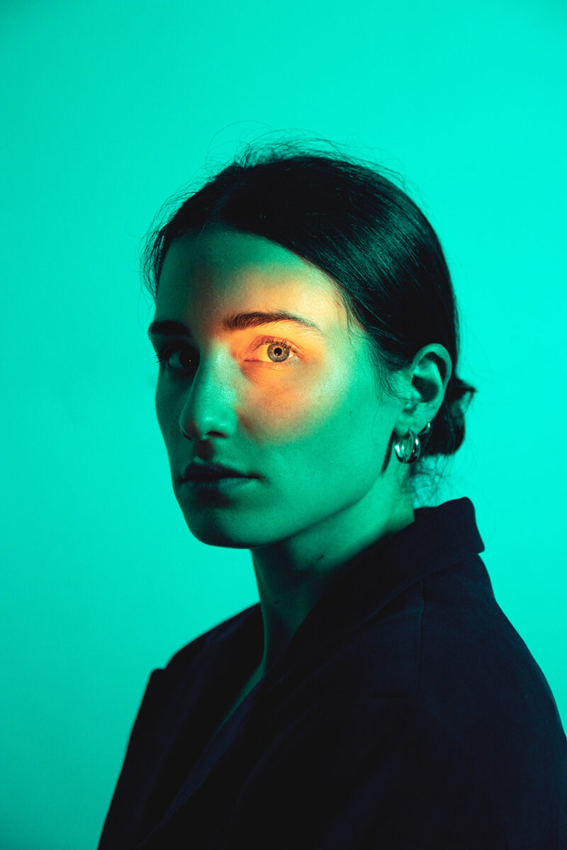 color studio portrait of a woman by Alexandros Othonos