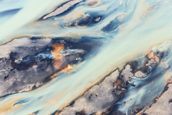 aerial abstract landscape color photo of Iceland glacier by Brooke Holm