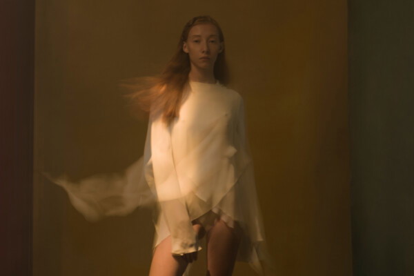 color fashion studio portrait of a female model by Evgenia Murashova