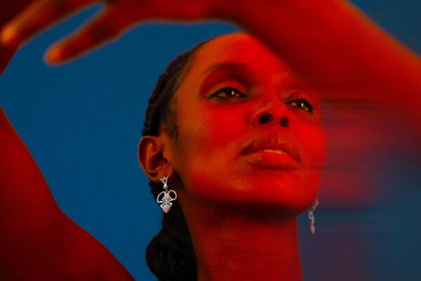 color fashion studio portrait of a female model by Filip Haglund