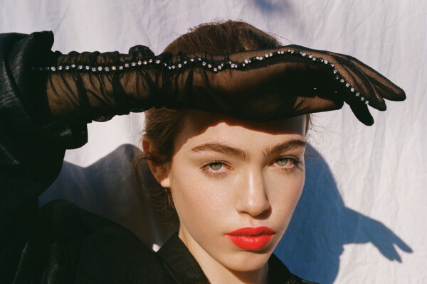 color fashion studio portrait of a female model by Yana Kalina