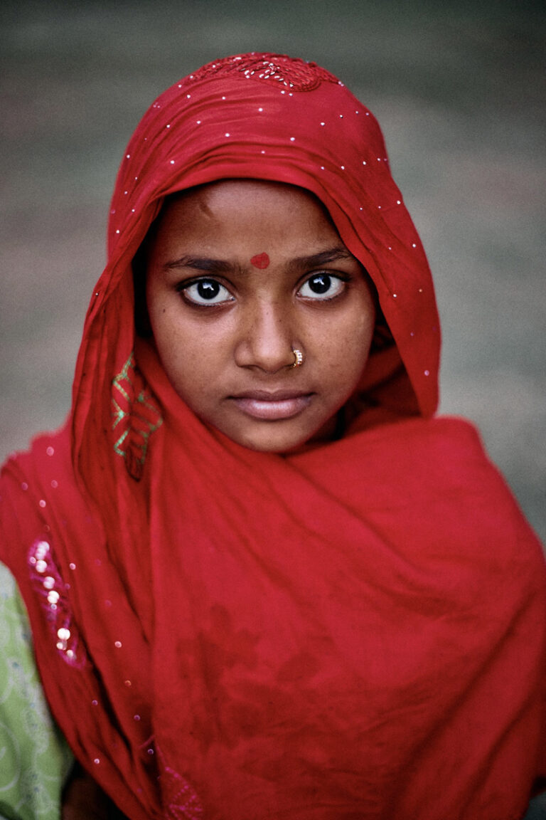 color portrait of a young girl in Jodhpur, Rajasthan, India by Ronan Buckley