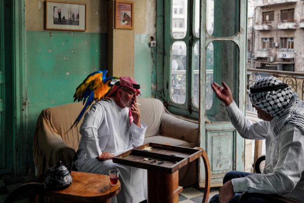 color portrait photo of two men in Amman by Laurin Strele