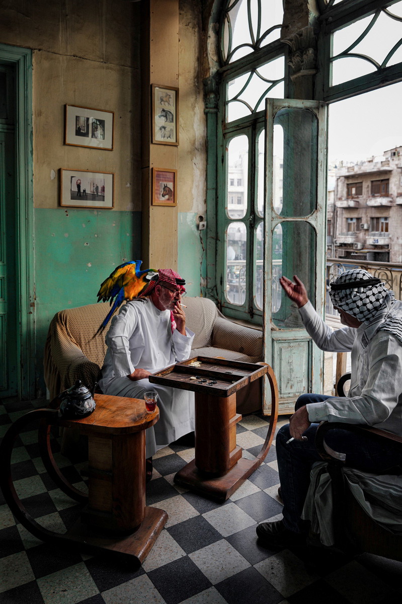 color portrait photo of two men in Amman by Laurin Strele