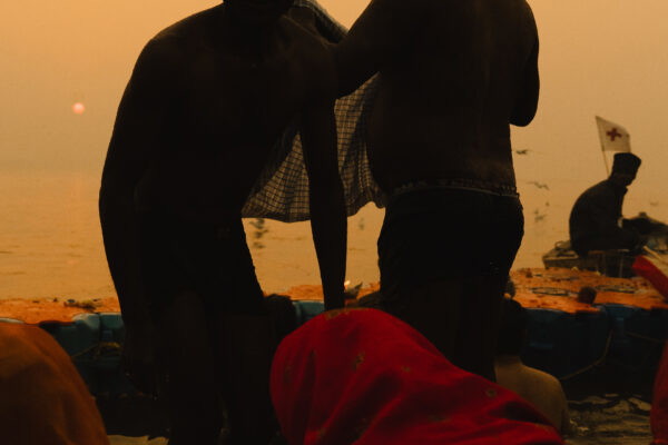 color fine art portrait photo of men at Kumbh Mela in India, 2025 by Xavier Autrey Holschneider