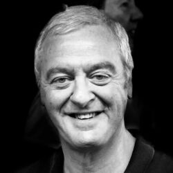 black and white portrait of Sergio Volani