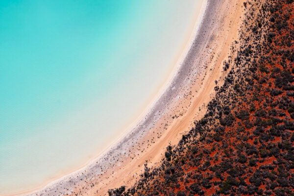 landscape aerial photo of Shark Bay, Western Australia by Steven Manolakis