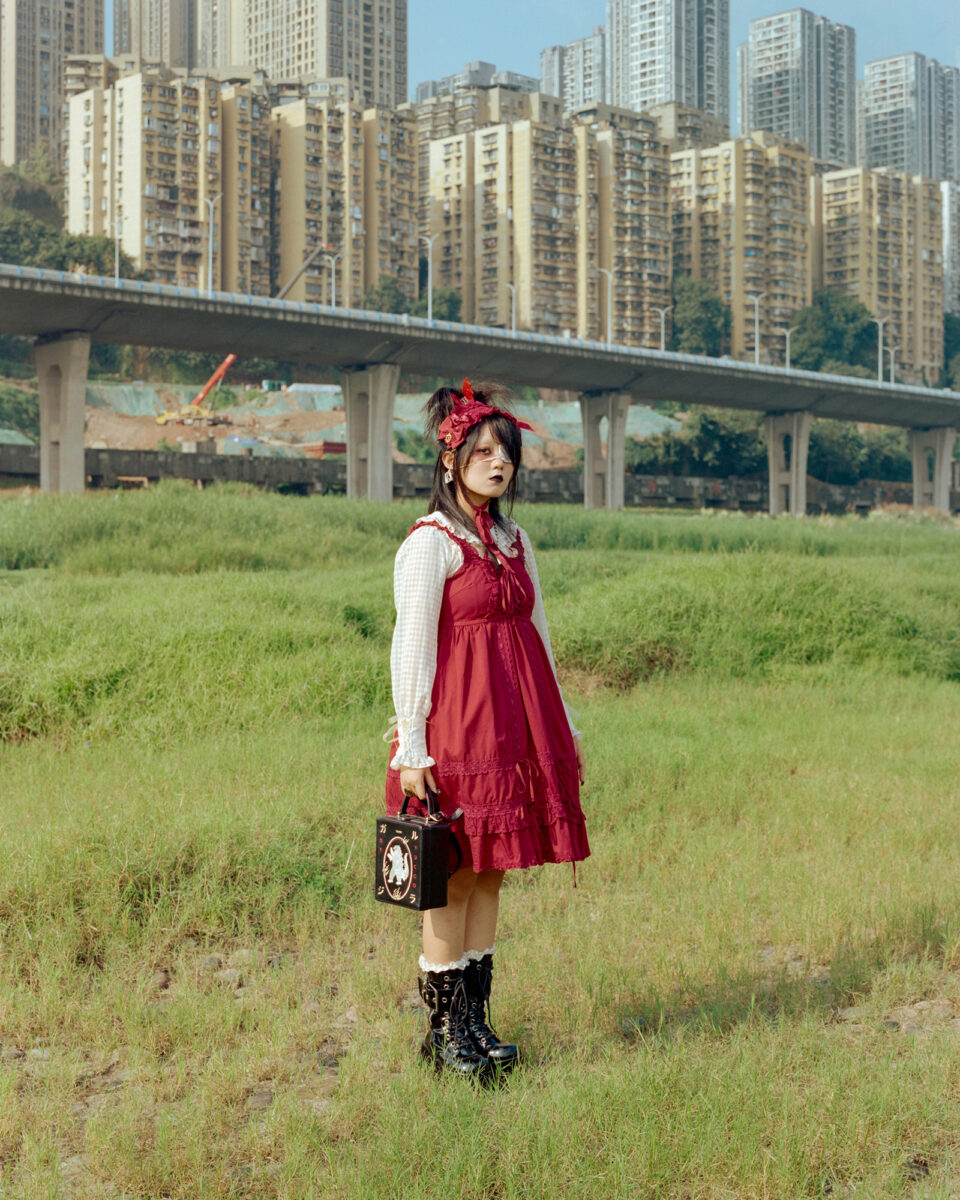 Color portrait photo of girl dressed as lolita in Chongqing China by Tianhu Yuan