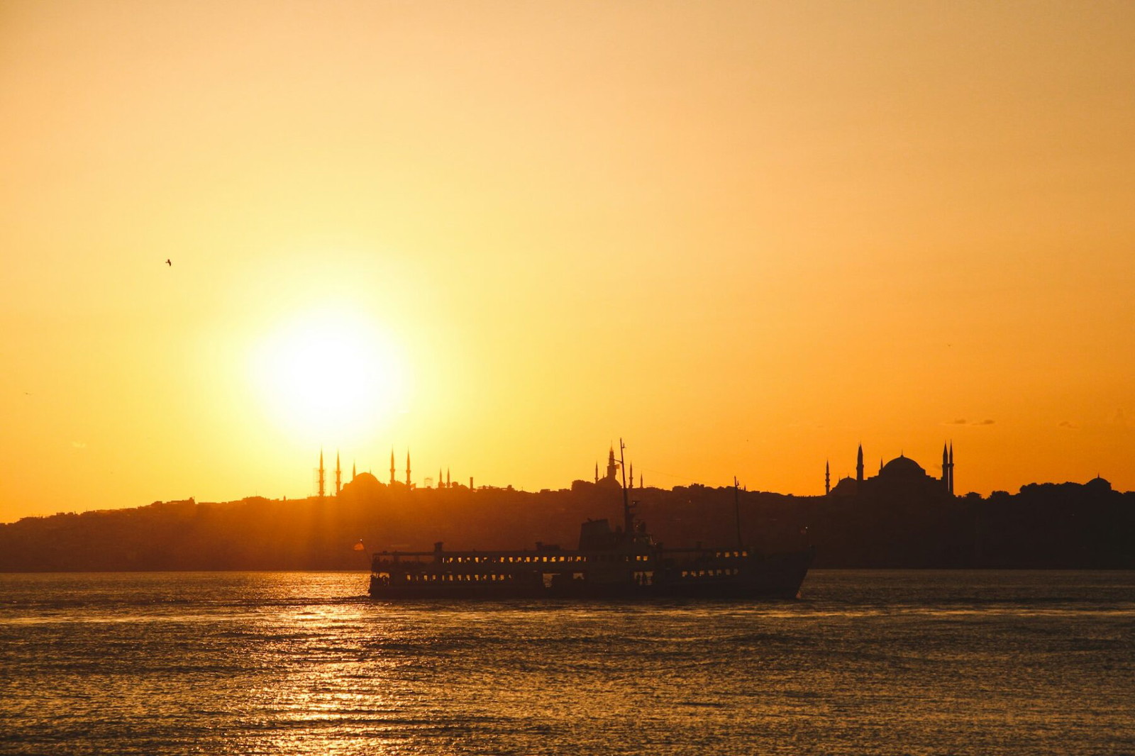 Sunset over the bosphorus, Istanbul by Yusuf Onuk