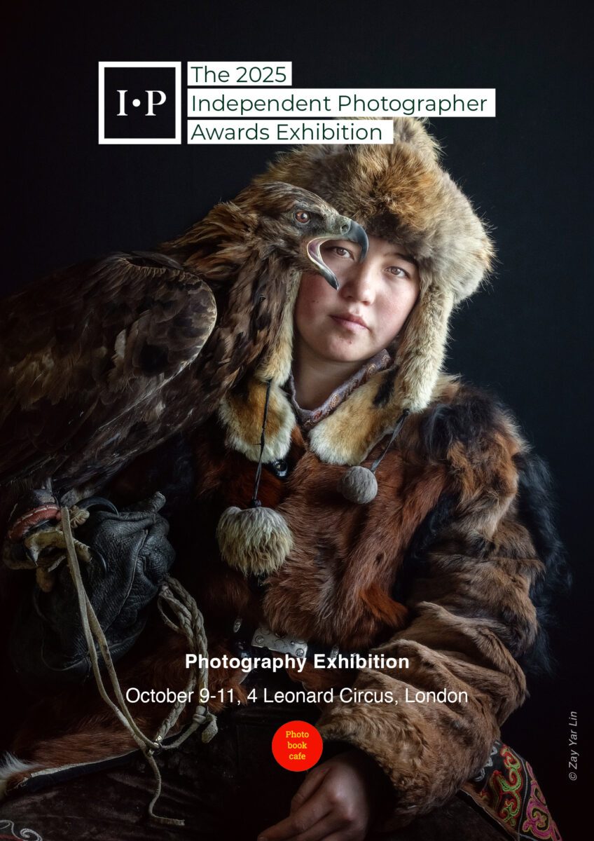 color photo portrait of woman eagle hunter as 2025 annual exhibition poster