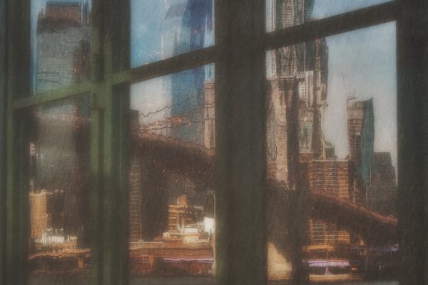 abstract colorful landscape view of New York by Thaddäus Biberauer