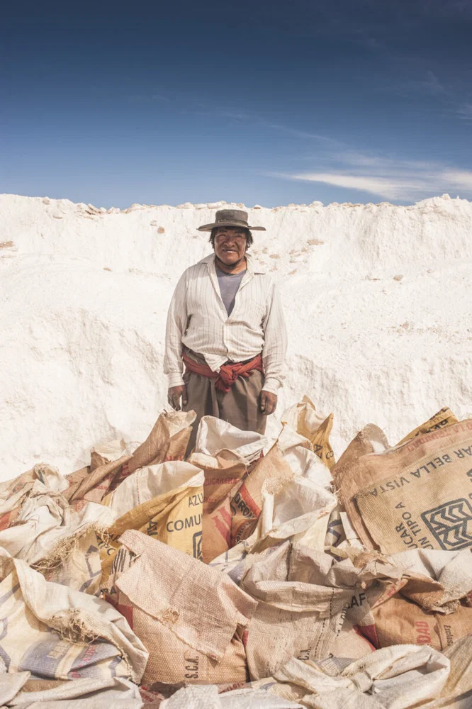 color portrait photo of salt harvester in Jujuy, Argentina by Jose Pereyra Lucena
