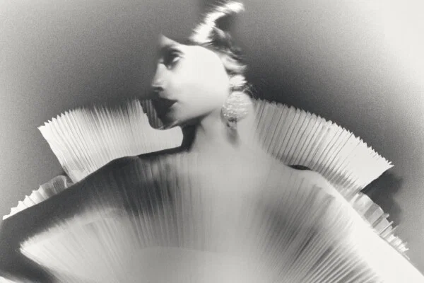 black and white fine art porrtait photo of woman by Olivia Mazzola