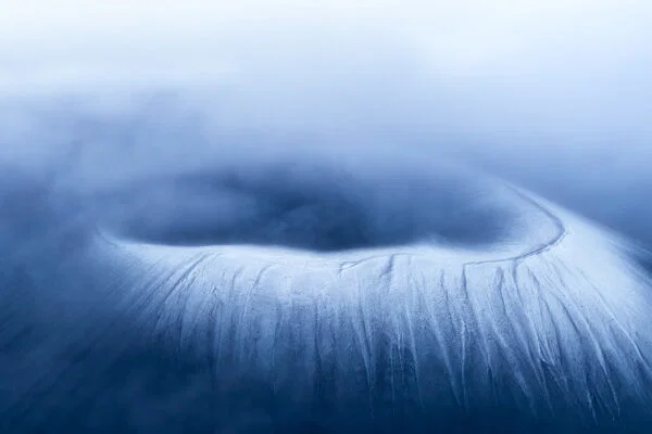 Color aerial landscape photo of Hverfjall Crater, Iceland by Spiros Dimas