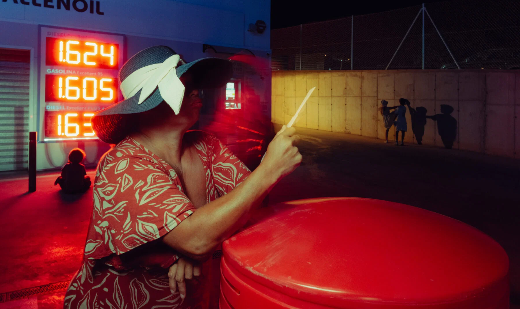 Color street photography of petrol station in Benidorm, Spain by Ruben Baars