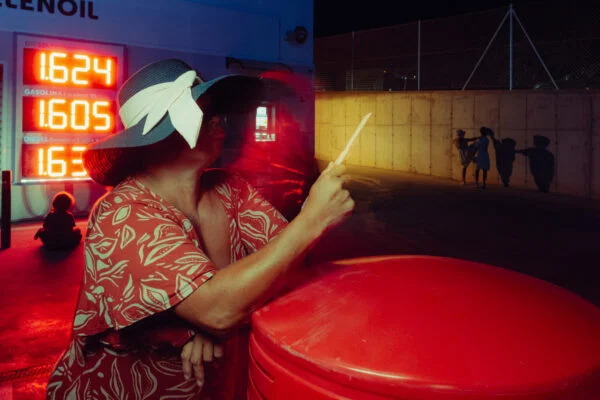 Color street photography of petrol station in Benidorm, Spain by Ruben Baars