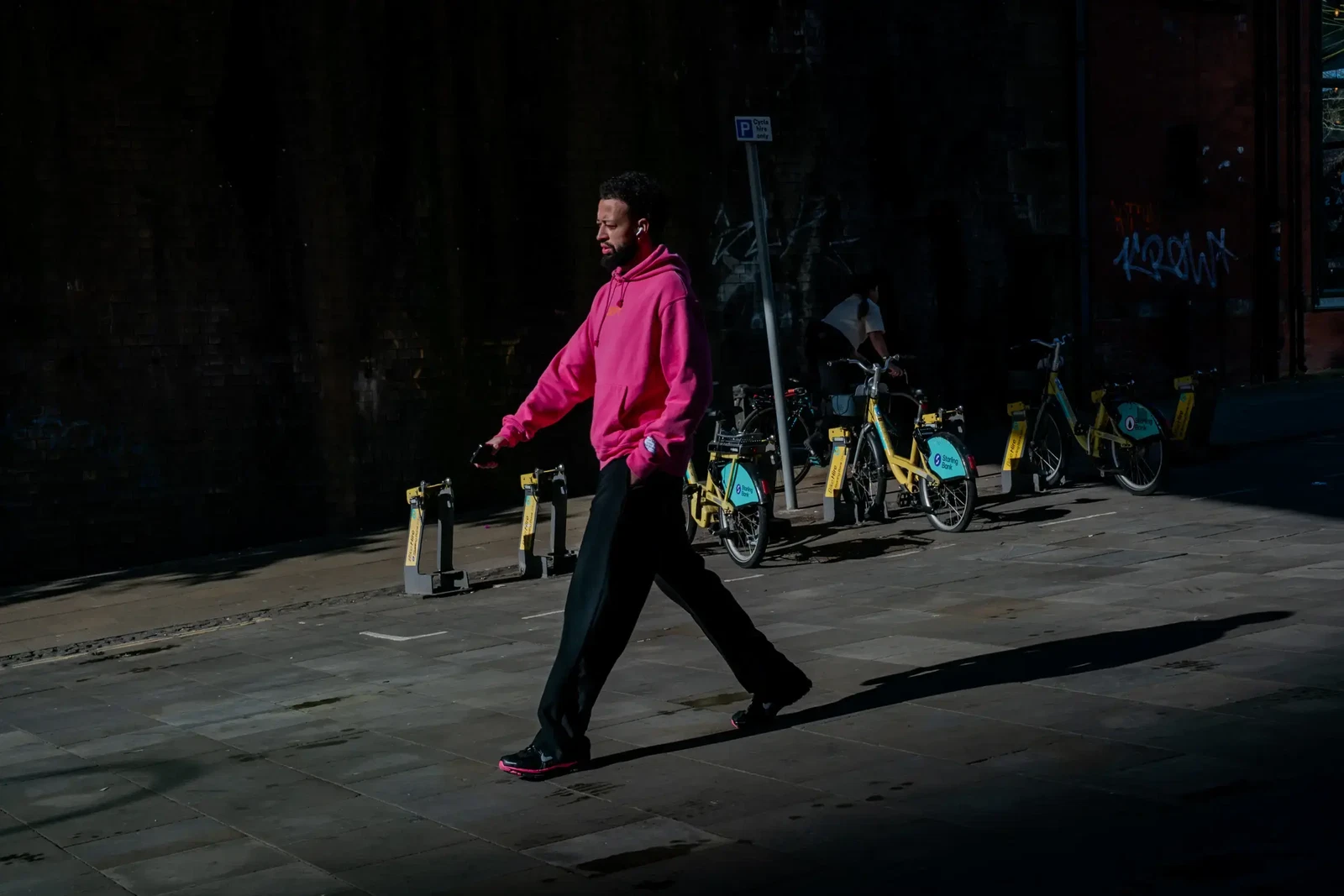 pink pop man by Oliver Burwood