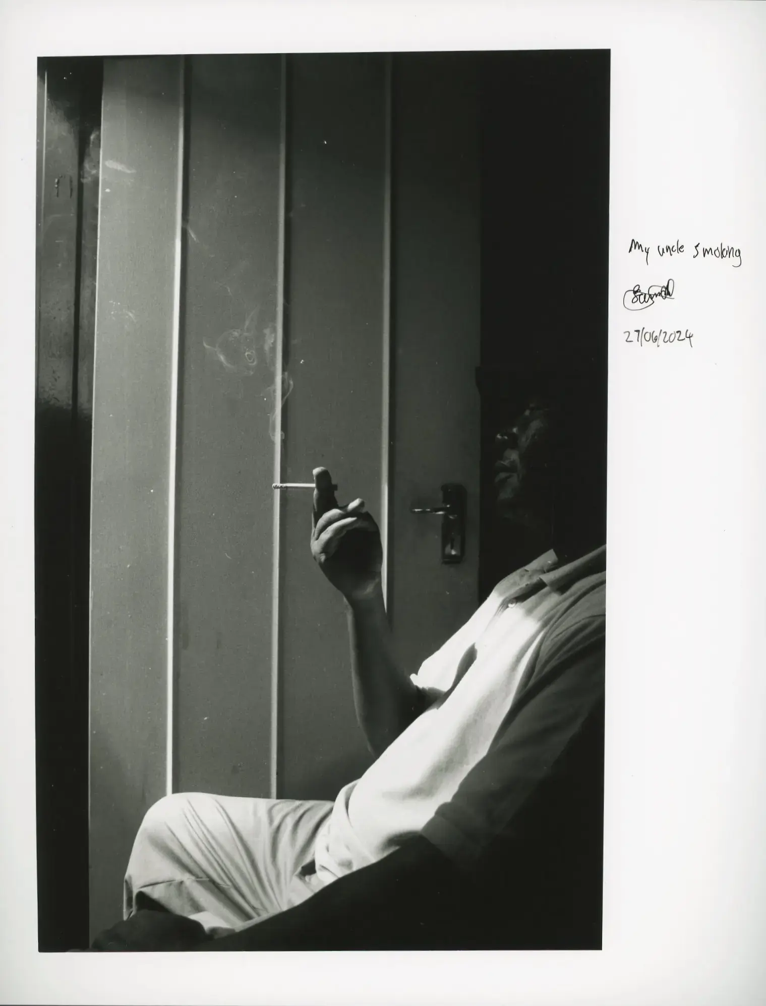 Uncle smoking by Lamont Khoza
