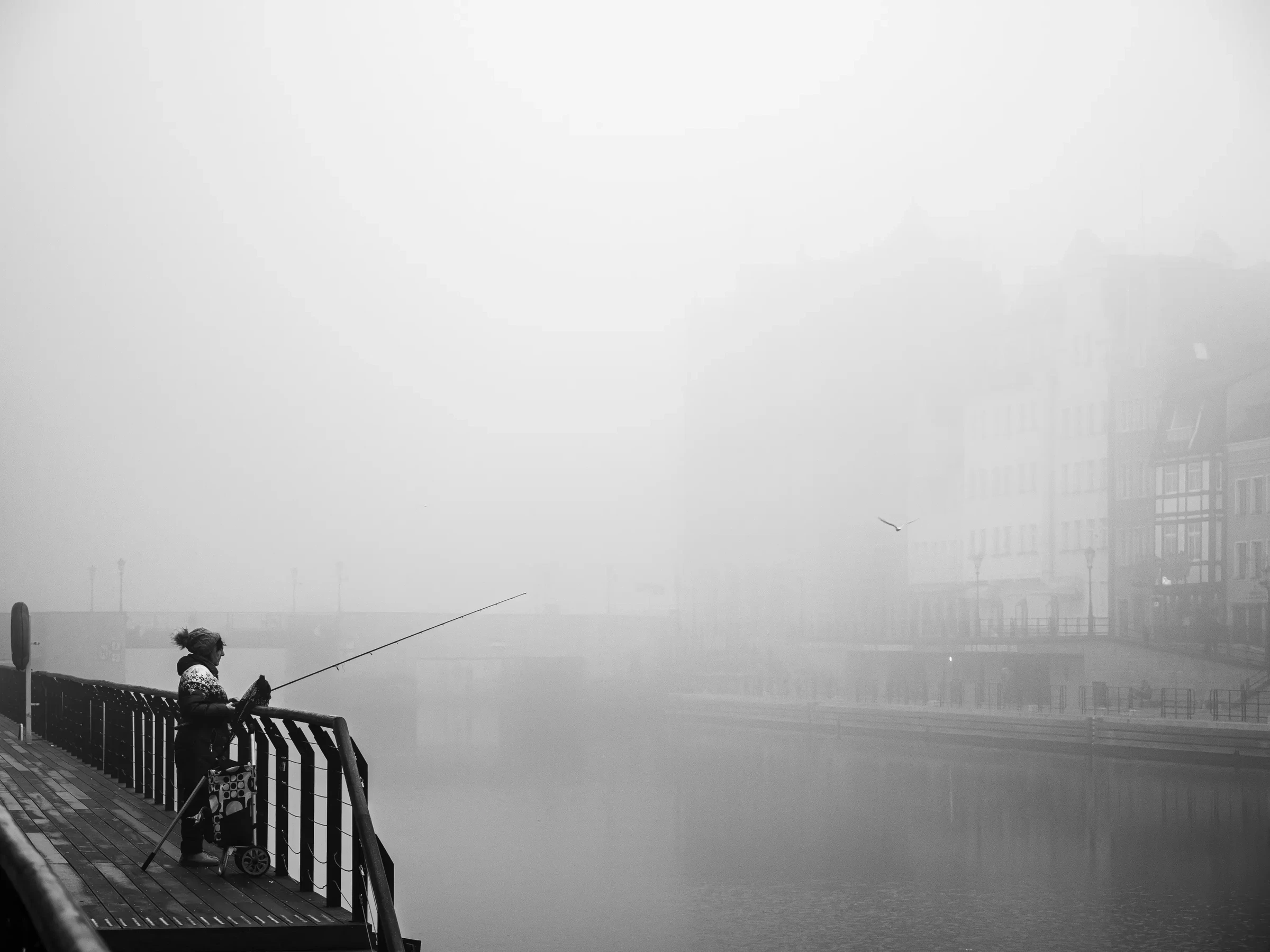 Misty morning in the city by Sylwia Sieradzka
