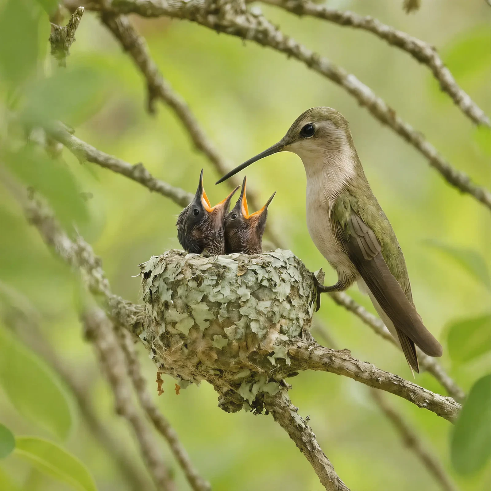 Tiny Duo in Lichen Cradle by Paisley Marten