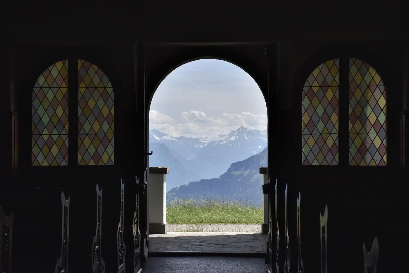 Inside Schmerzensmutter Chapel, Rigi Scheidegg, 2024 by galerie-fov%c3%a9a